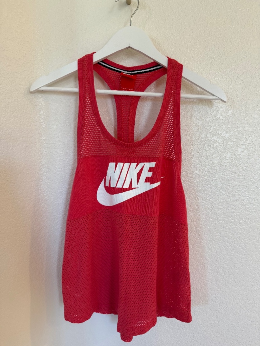 Nike Sportswear (NSW) Red Mesh Racerback Tank Size S